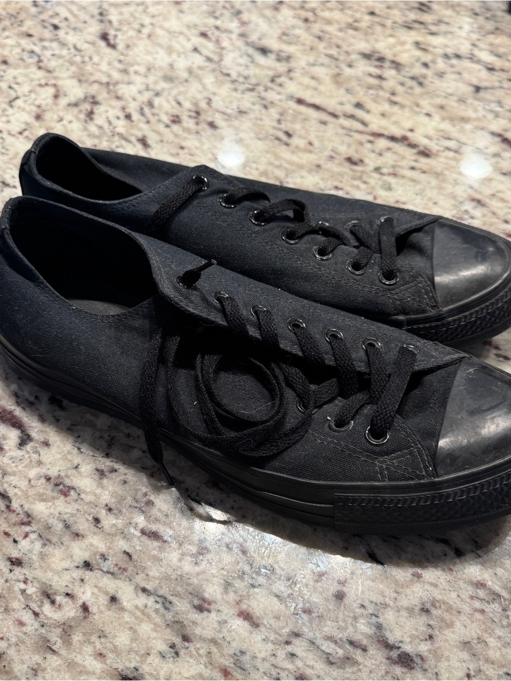 Converse Men's All-Black Low-Top Canvas Sneakers